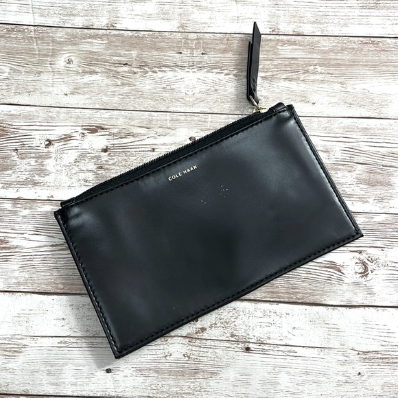 Cole Haan Handbags - Cole Haan Mini Bag Wallet Coin Purse Make-Up Bag Black Glossy finish